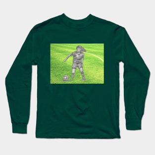 Woman Playing Soccer Long Sleeve T-Shirt